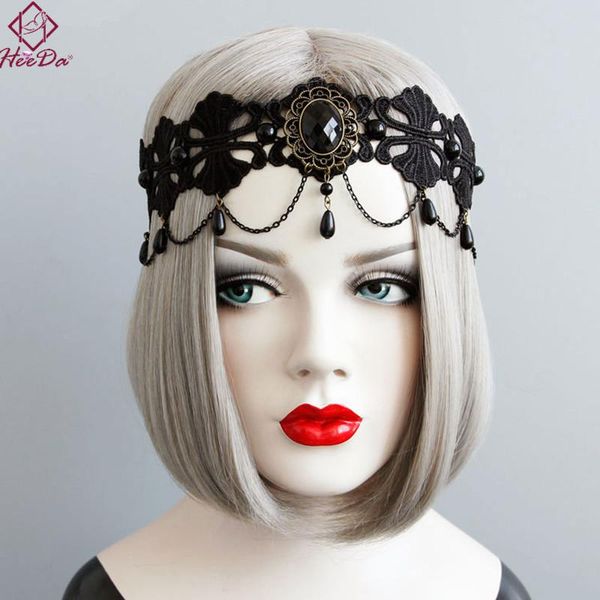 

hair clips & barrettes heeda 2021 gothic queen lace resin headband vintage loose rope halloween accessories high-end personality graceful ba, Golden;silver