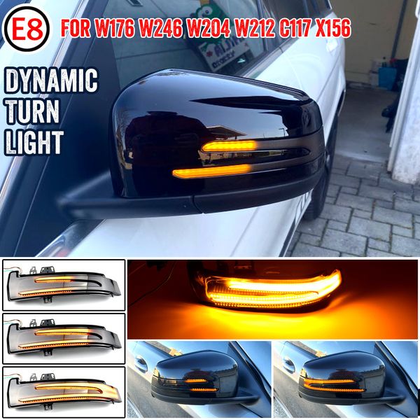 Neue Auto Dynamische Blinker LED Licht Blink Fließende Wasser Blinker Blinklicht Für Mercedes-Benz W176 W246 W204 w212 C117 X156