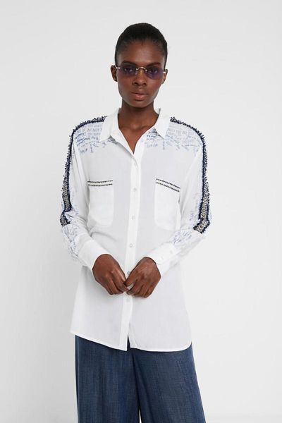 

women's blouses & shirts graffiti print shirt, White