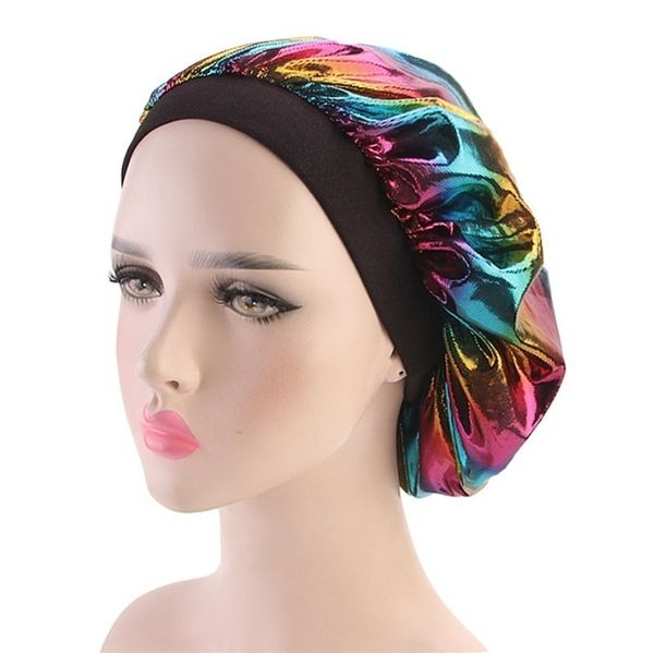Capas de chuveiro brilhantes para mulheres camadas impermeáveis ​​duplas Bathing Hat Hair Protection Eva reutilizável 1221007