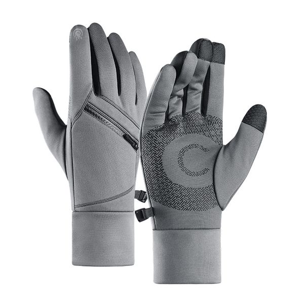 

outdoor sports motorcycle gloves full finger zipper winter cycling skiing riding motorbike men locomotive glove windproof touch screen