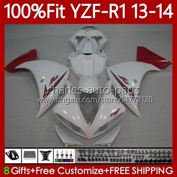 OEM Body Kit для YAMAHA YZF-R1 YZF1000 YZF R 1 2013-2014 MOTO BUDLOWORK 97NO.85 YZF Жемчужный белый R1 1000 CC 2013 2014 1000CC YZF-1000 YZFR1 13 14 Огравка для инъекций
