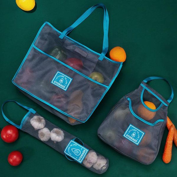 

storage bags multifunctional mesh bag portable fruit and vegetable hanging kitchen room organizer eco friendly