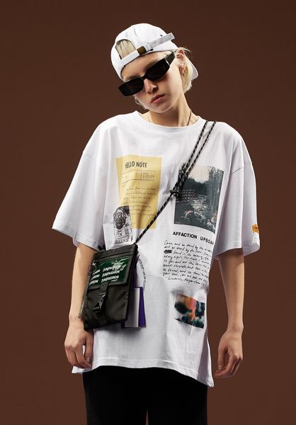 

polo shirt men's t-shirts funny printed short sleeve tshirts summer hip hop casual cotton streetwear black white sweethearts outfit wl, White;black