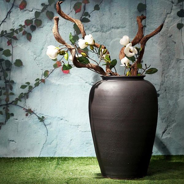 

decorative objects & figurines yilunxi european-style creative earthenware pottery ceramics floor large vase flower living room home soft de
