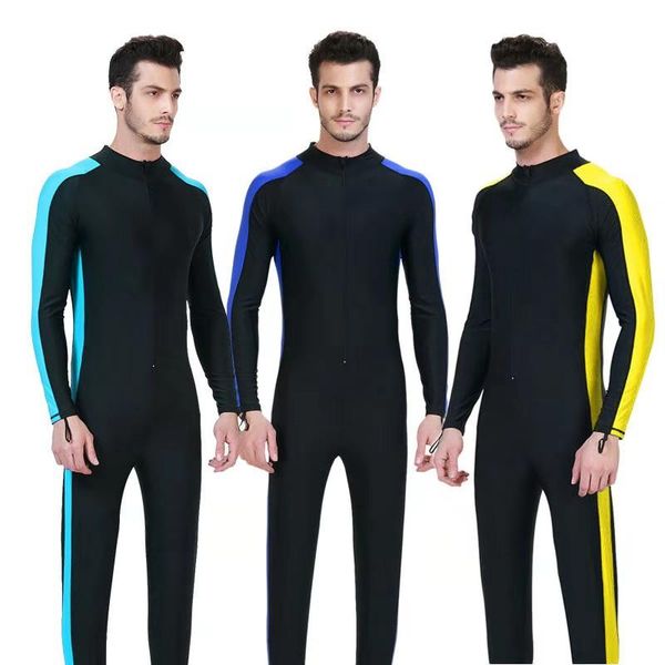 

one-piece suits sbart plus 4xl rash guards men lycra one piece long sleeve sunscreen swimming surfing scuba diving body suit