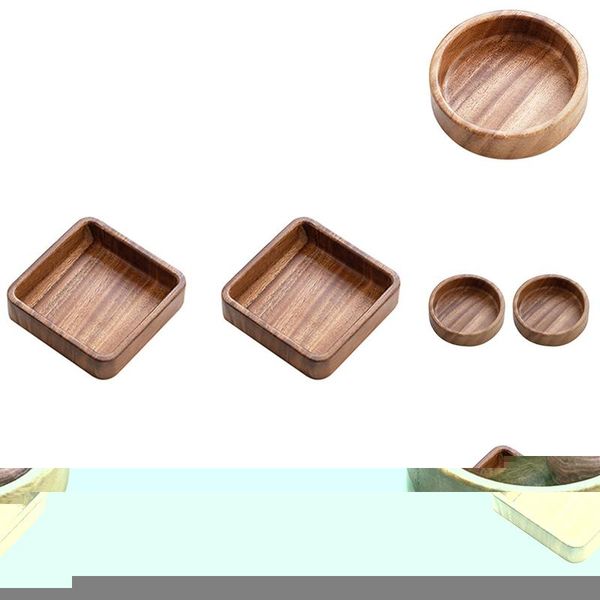 

kitchen storage & organization walnut wood plate japanese tray tableware household dinner fruit dishes tea creative set