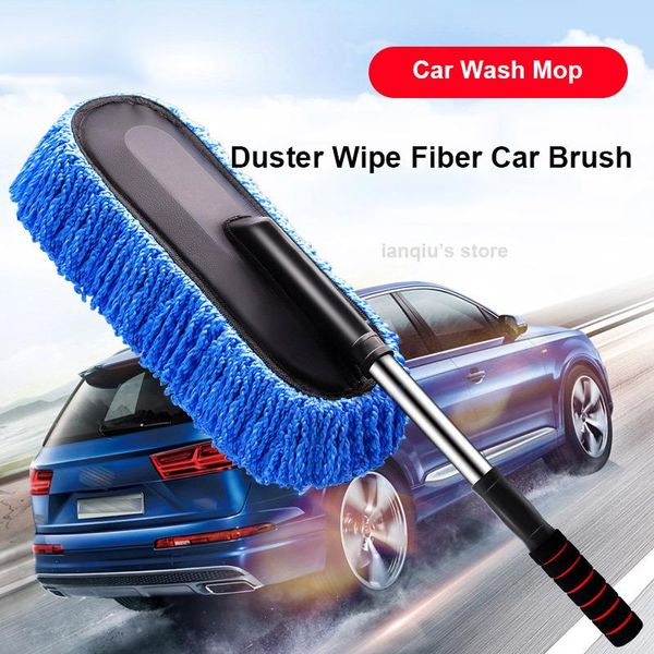 

chenille car wash mop duster wipe fiber brush cleaning retractable models sponge