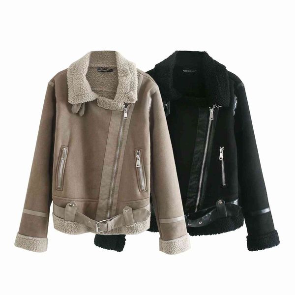 

08ms-2045 style 2020 autumn and winter new et lamb wool coat women's wear, Black;brown