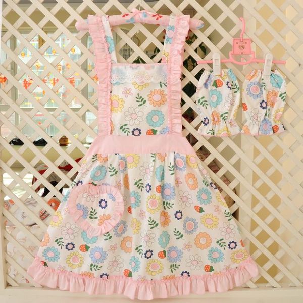 

aprons korean styles for women restaurant home cooking craft work commercial apron with pockets kitchen bib outdoors bbq