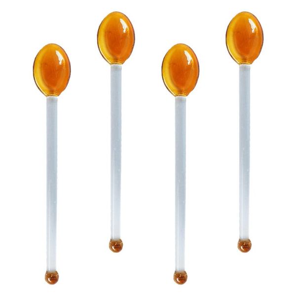 

spoons 4 pcs creative glass coffee dessert scoop cake for home cafe