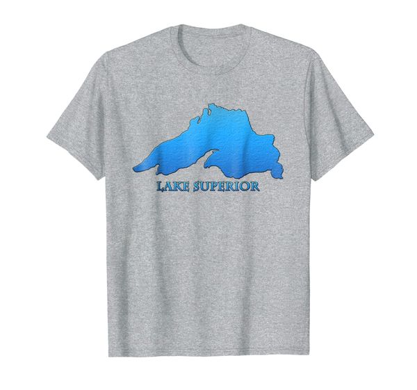 

lake superior outline great lakes t-shirt, White;black