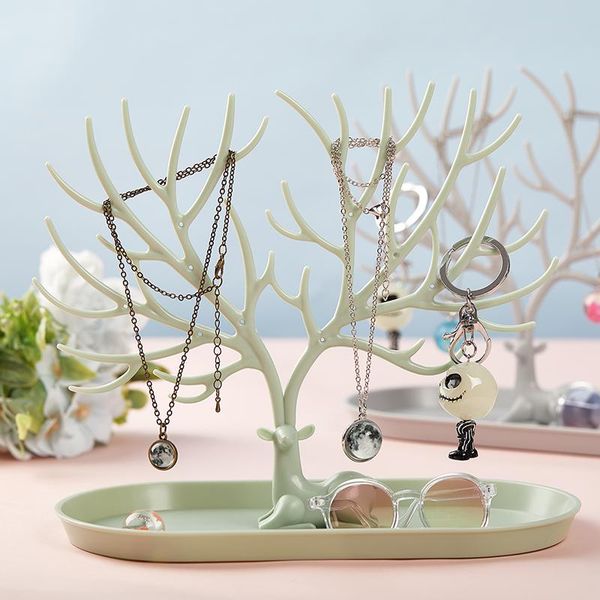 

hooks & rails home jewelry holder deer tree necklace racks ring bracelet storage display stand organizer make up decor