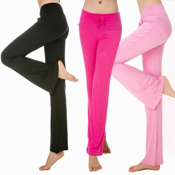 

women's pants & capris women breathable solid color high waist wide leg yoga cotton casual for sports plus size 3xl, Black;white