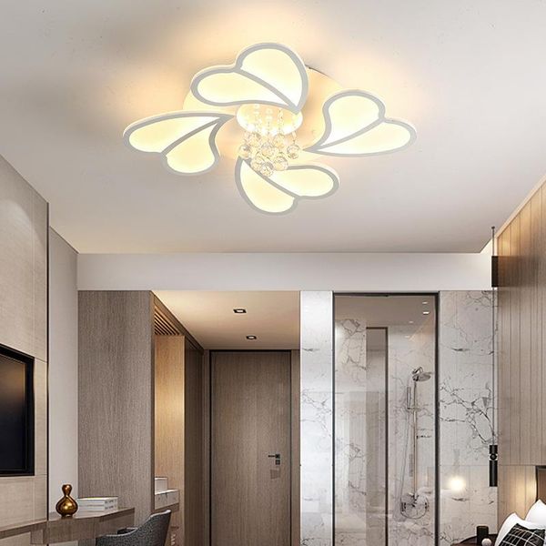 

ceiling lights led luxury crystal decorative living room bedroom bedside aluminum cafe el e27 lamps