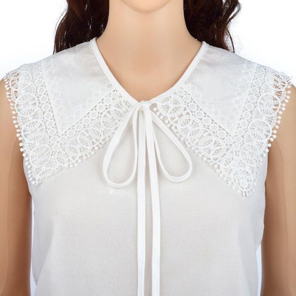 

scarves korean thin breathable sunscreen hollow lace shawl women's summer bow cloak ruffle false collar pullover neck guard scarf p85, Blue;gray