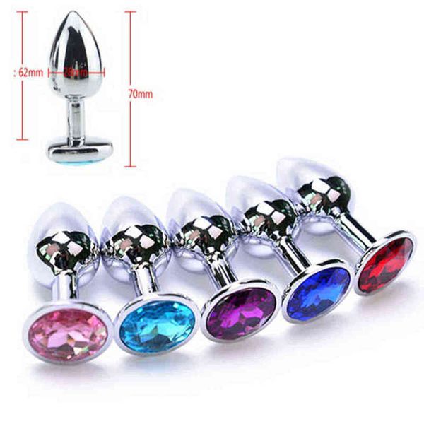 Sexo Anal Brinquedos Plug Ano inoxidável Aço Butt Cauda Crystal Jewelry Trainer para Mulheres Homem Dildo Shaki Adultos 1211