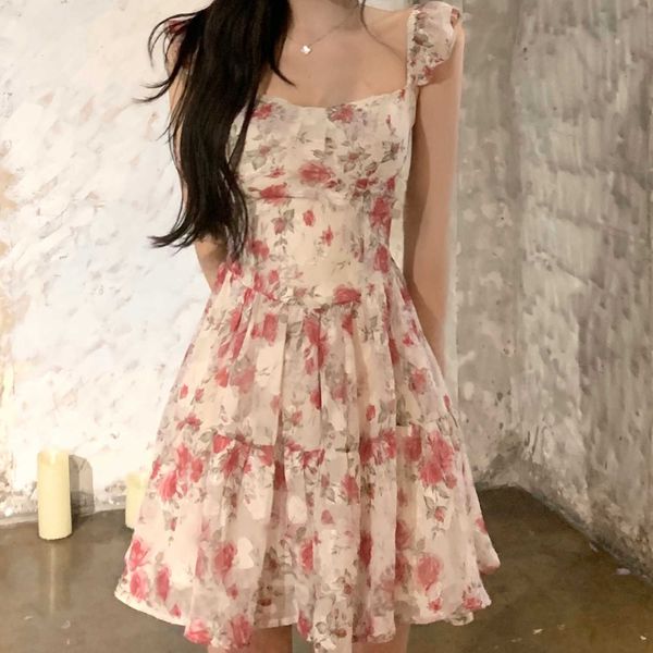 

to jmhop the ceiling floral drs women's summer chiffon waist sweet skirt hair belt, Black;gray