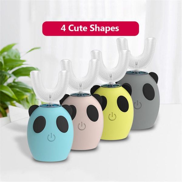 

shape electric toothbrush rechargeable u type kids children teeth care waterproof silicone automatic tooth brush arrival smart