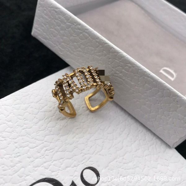 

fashion couple rings family's 20-year-old full diamond letter, Silver