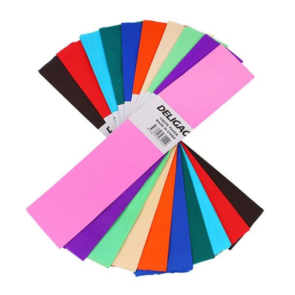 

other arts and crafts 10pcs 10 colors diy crepe paper wrap tissue flower gift wrapping packaging pom decoration