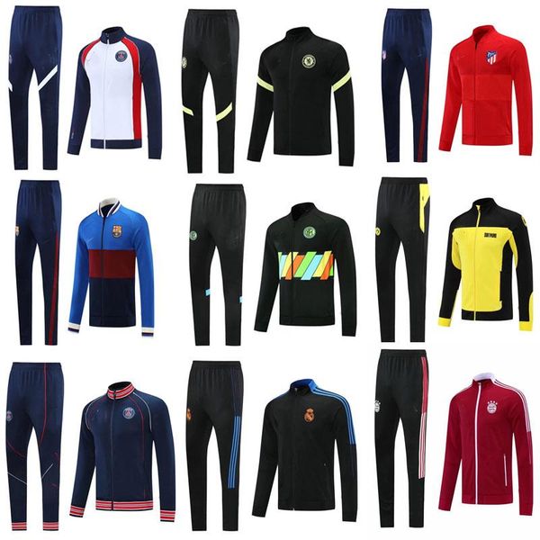 

men's suits & blazers 2022 kit long sleeves jcket uniforms tracksuits soccer sport jersey 21 /22 train coat, White;black