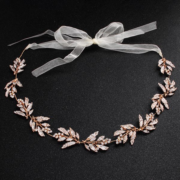 

classic gold color leaf crystal hair vine wedding hair accessories headpieces women bridal hair ornaments jcg127, Golden;white