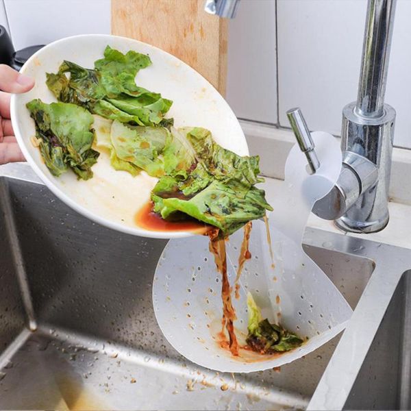 

waste bins 5pcs self-standing sink filter bags vertical trash strainer kitchen bag white
