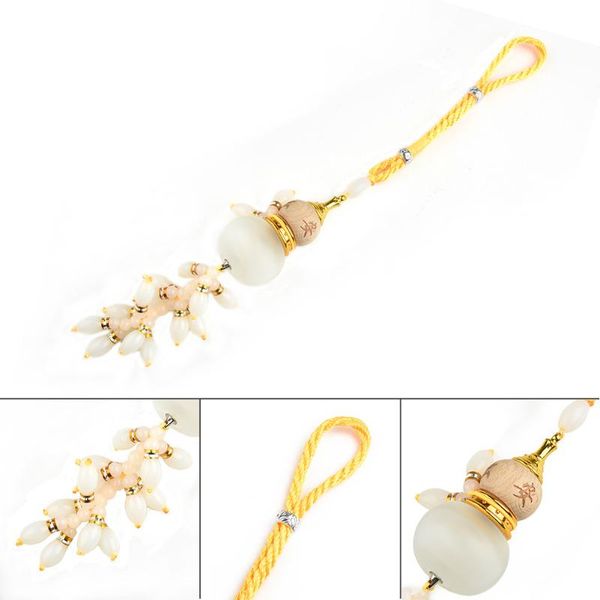 

1pc rearview mirror pendant car crystal diy decor gourd lucky rope buckle interior decorations