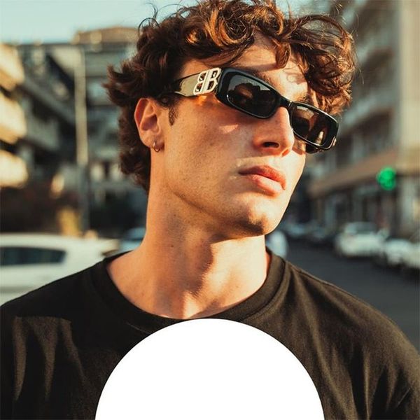 

sunglasses brand women's bb classic 2021fashion men's sun glasses ins travel sports square retro rectangle eyeglasses, White;black