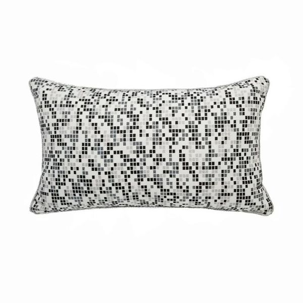 

cushion/decorative pillow mosaic modern texture jacquard soft woven gray fashion cushion case sofa chair gift home decor lumbar cover 30x50
