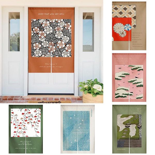 

japanese fabric door curtain bedroom partition shower towel half panel doorway hanging & drapes