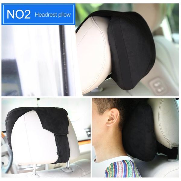 

seat cushions softest auto car neck pillow suede headrest support cushion for pain relief adjustable easy installation to clean