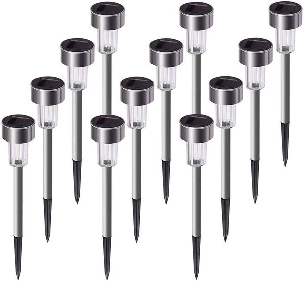 

solar lights outdoor waterproof stainless steel led landscape lighting garden for pathway walkway patio yard & lawn lamps