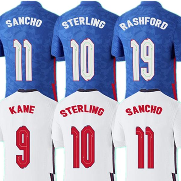 

2021 kane soccer jerseys lingard sterling vardy rashford dele 20 21 national teams football shirt men kids kit uniforms jersey, Black;yellow