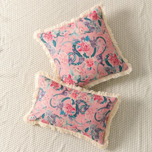 

cushion/decorative pillow floral printed cushion cover coconut tree boho decor covers decorative home sofa 45x45cm/30x50cm tasses bed throw