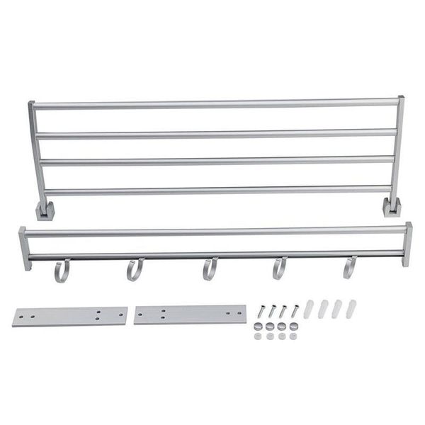 

bathroom storage & organization quality modern double wall mounted bath towel rails holder rack shelf