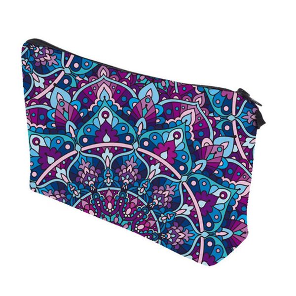 

coin purses mandala flower mini wallet fashion prints women purse holder small zipper female money bags, Red;black
