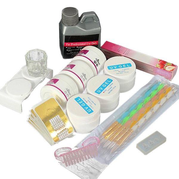 

nail art kits acrylic set liquid polymer powder uv gel tips forms manicure tool kit