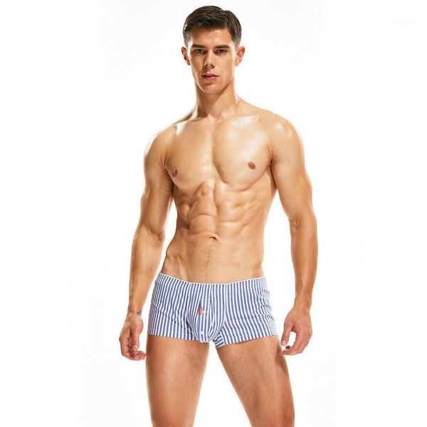 

men's sleepwear seobean underwear boxers pajamas shorts 100% cotton striped sleep lounge men summer thin home boxer, Black;brown