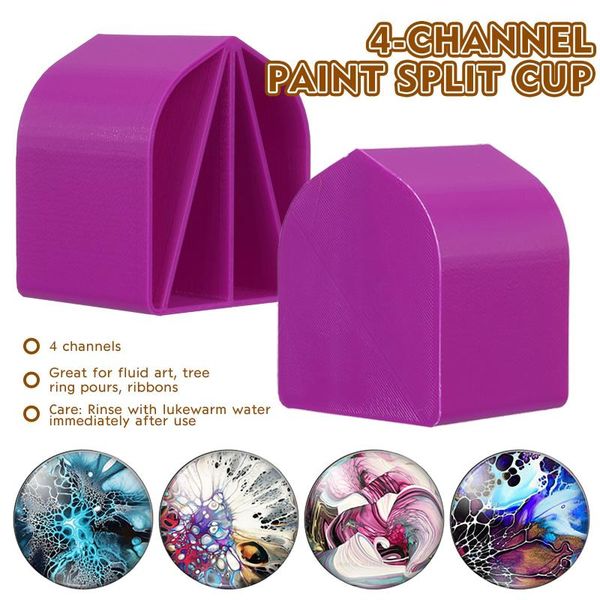

8oz acrylic pour cup , 4 channels paint pouring split art supplies craft tools