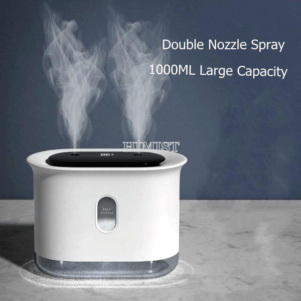 

3000mah battery wireless air humidifier 1l large capacity dual mist maker mute purification with led night light for home office humidifiers