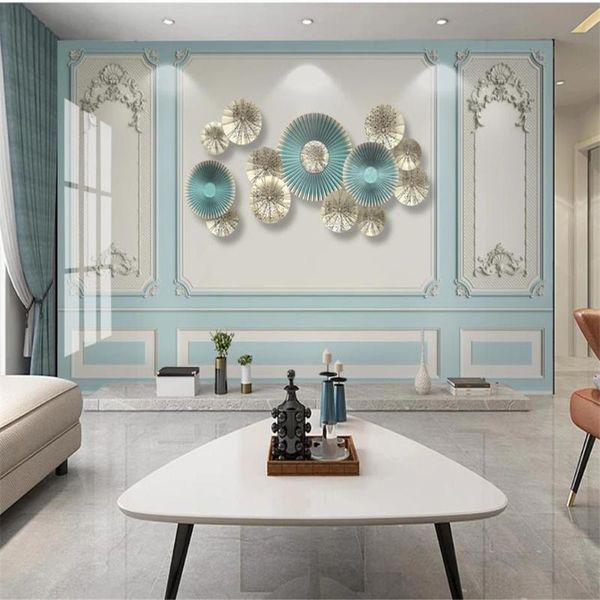 

wallpapers po 3d customized wallpaper stereo mediterranean metal
