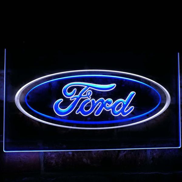 

metal painting ford car transport bar decoration gift dual color led neon sign st6-d0007