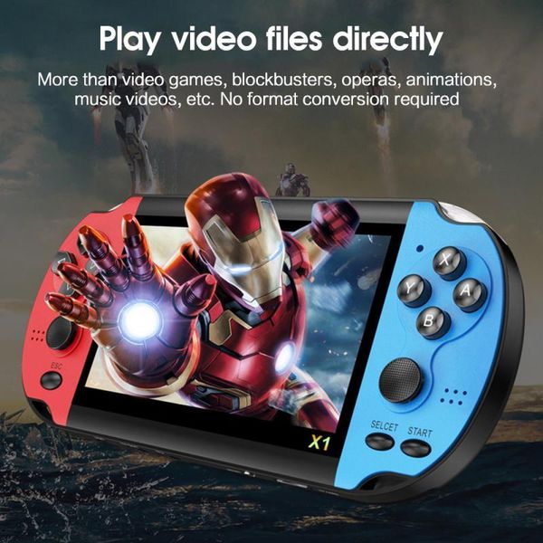 

retro portable mini handheld video x 12 game console 8-bit 4.3 inch color lcd kids player built-in 1000+games players