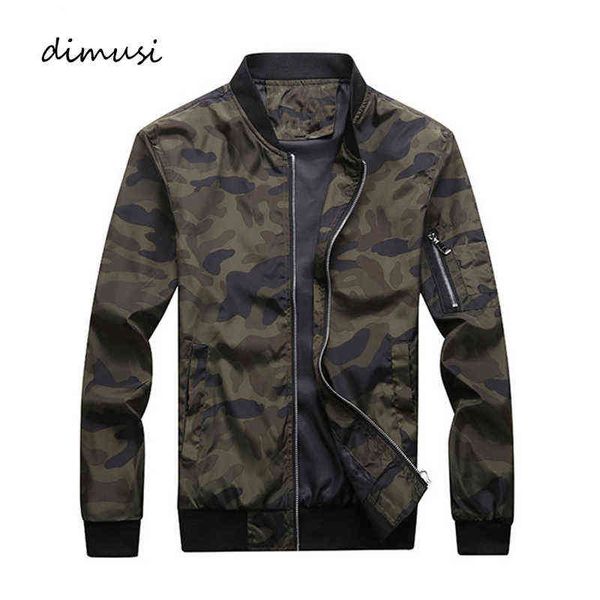 

dimusi spring autumn men's camouflage jackets male coats camo bomber jacket man outwear windbreaker baseball coats clothing 7xl y1122, Black;brown