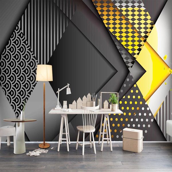 

wallpapers custom po wallpaper 3d personality geometry pattern living room tv background wall decoration mural modern papel de parede