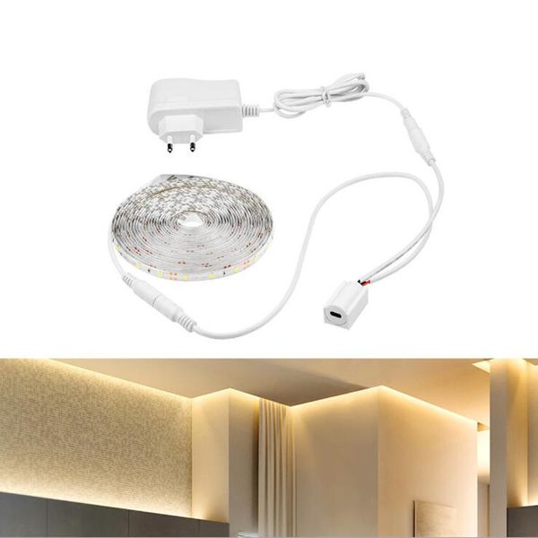 Hand Sweep Swewer Smart Interruptor LED Gabinete Luzes Tira Mãos Sensor de Movimento LEDs Strips 1M 2M 3M 4m 5m Cozinha Quarto Decoração Da Noite D2.0