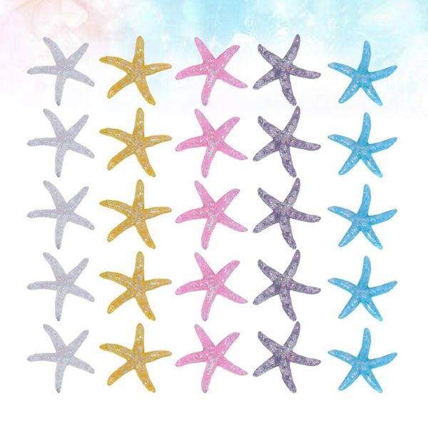 

craft tools 25pcs star ocean beach decoration diy crafts perfect for wedding decor theme party home decorations (pink, blue, yell