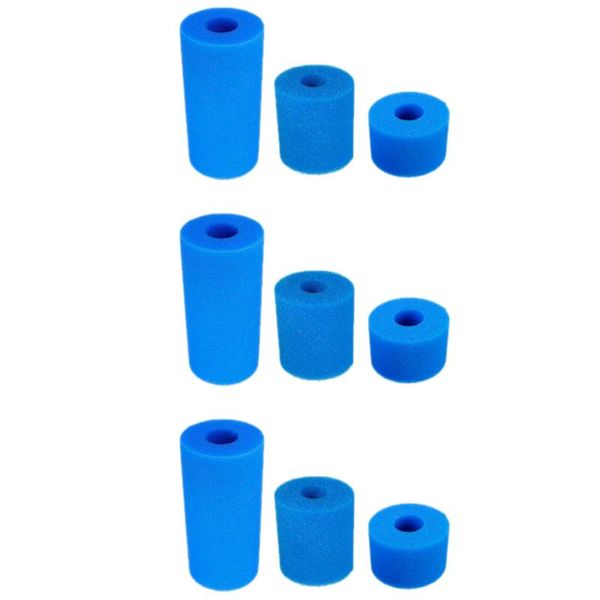 

pool & accessories 9pc swimming filter foam reusable washable for intex s1 type sponge cartridge